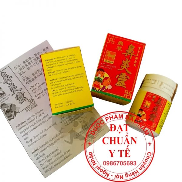 Chong cao biyanlin, trùng thảo tỷ viêm linh China _ thuốc trị viêm xoang, viêm mũi