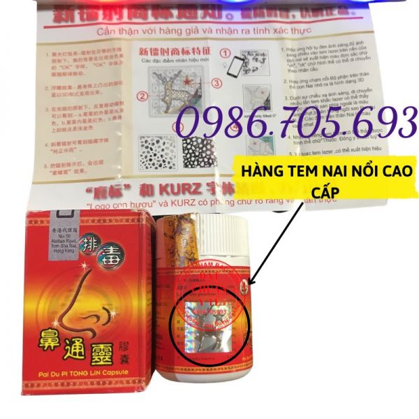 Pai du pi tong lin capsule, tỷ viêm linh đỏ Malaysia tem nai nổi_ thuốc trị viêm xoang, viêm mũi