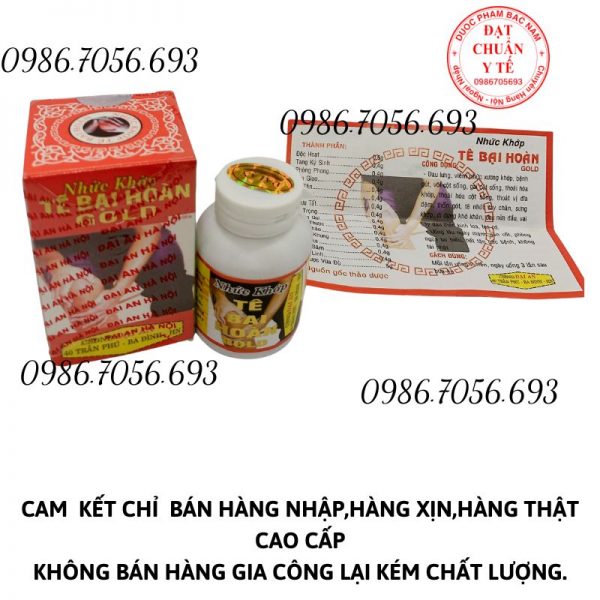 Nhức khớp tê bại hoàn Đại An gold _ thuốc điều trị xương khớp