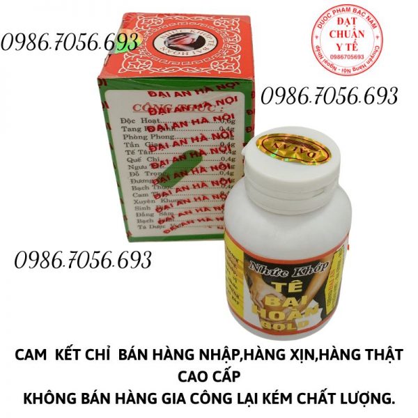 Nhức khớp tê bại hoàn Đại An gold _ thuốc điều trị xương khớp