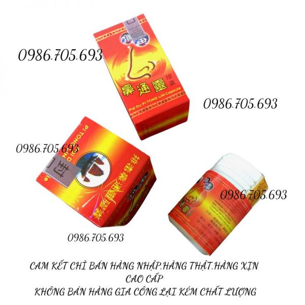 Pai du pi tong lin capsule, tỷ viêm linh đỏ Malaysia _ thuốc trị viêm xoang, viêm mũi